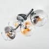 Koyoto Plafonnier, Boule lumineuse Ambre, Clair, Fumé, 4 lumières