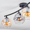 Ripoll Plafonnier, Boule lumineuse Ambre, Clair, Fumé, 4 lumières
