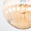 Chehalis Plafonnier, Boule lumineuse Ambre, Clair, Fumé, 3 lumières