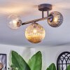 Chehalis Plafonnier, Boule lumineuse Ambre, Clair, Fumé, 3 lumières