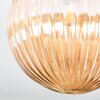 Chehalis Plafonnier, Boule lumineuse Ambre, Clair, Fumé, 3 lumières