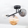 Chehalis Plafonnier, Boule lumineuse Ambre, Clair, Fumé, 3 lumières