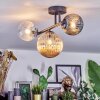 Chehalis Plafonnier, Boule lumineuse Ambre, Clair, Fumé, 3 lumières