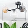 Chehalis Plafonnier, Boule lumineuse Ambre, Clair, Fumé, 3 lumières