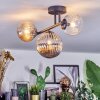 Chehalis Plafonnier, Boule lumineuse Ambre, Clair, Fumé, 3 lumières