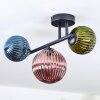 Chehalis Plafonnier, Boule lumineuse Bleu, Vert, Cuivré, 3 lumières