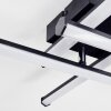 Fenol Plafonnier LED Chrome, Noir, 1 lumière