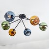 Koyoto Plafonnier, Boule lumineuse 77.5 cm Bleu, Or, Vert, 6 lumières