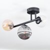 Chehalis Plafonnier, Boule lumineuse Ambre, Clair, Fumé, 3 lumières