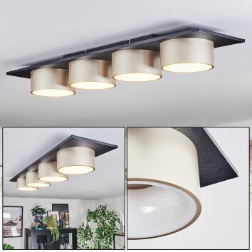Falor Plafonnier LED Noir, 1 lumière