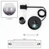 Koyoto Suspension, Boule lumineuse, Suspension Clair, Fumé, 1 lumière