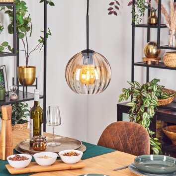 Koyoto Suspension, Boule lumineuse, Suspension Ambre, Clair, 1 lumière