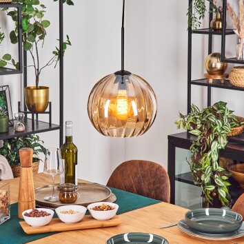 Koyoto Suspension, Boule lumineuse, Suspension Ambre, 1 lumière