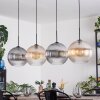 Koyoto Suspension, Boule lumineuse, Suspension Ambre, Clair, Fumé, 4 lumières