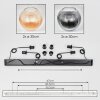 Koyoto Suspension, Boule lumineuse, Suspension Ambre, Clair, Fumé, 4 lumières