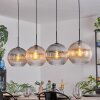 Koyoto Suspension, Boule lumineuse, Suspension Ambre, Clair, Fumé, 4 lumières