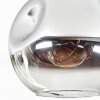 Ripoll Plafonnier, Boule lumineuse Chrome, Clair, Fumé, 1 lumière