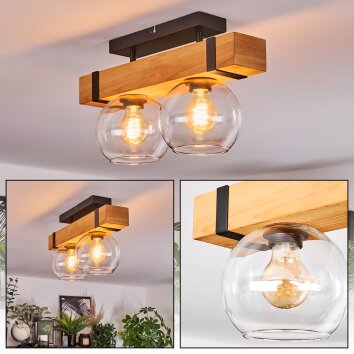 Sernadelo Plafonnier, Boule lumineuse Écru, Noir, 2 lumières