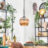 Koyoto Suspension, Boule lumineuse, Suspension 20 cm Ambre, 1 lumière