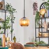 Koyoto Suspension, Boule lumineuse, Suspension 20 cm Ambre, 1 lumière