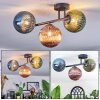 Chehalis Plafonnier, Boule lumineuse Bleu, Vert, Cuivré, 3 lumières
