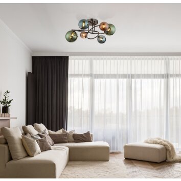 Riha Plafonnier Luminaires Globo Lighting Gris, 6 lumières