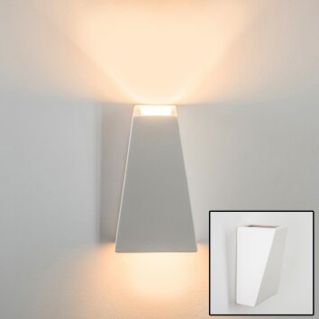 Applique murale Spello Blanc, 1 lumière