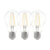 Ensemble de 3 lampes LED LM_LED_E27 clair Ø6cm L: 10,7cm avec 810 lumens