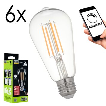E27 6 Watt blanc chaud dimmable 806 Lumen