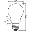 Luminaires Osram E27 3.8 Watt blanc chaud 806 Lumen