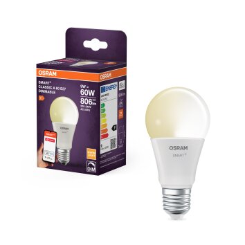 Luminaires Osram E27 9 Watt blanc chaud dimmable 806 Lumen