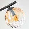 Koyoto Plafonnier, Boule lumineuse Ambre, Clair, Fumé, 4 lumières