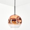 Ripoll Suspension, Boule lumineuse, Suspension Clair, Cuivré, 1 lumière