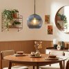 Koyoto Suspension, Boule lumineuse, Suspension Bleu, 1 lumière