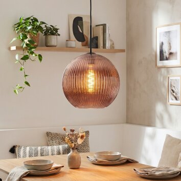 Koyoto Suspension, Boule lumineuse, Suspension Cuivré, 1 lumière
