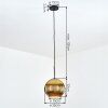 Koyoto Suspension, Boule lumineuse, Suspension Or, 1 lumière