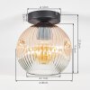 Ripoll Plafonnier, Boule lumineuse Ambre, Clair, 1 lumière