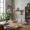 Chehalis Suspension, Boule lumineuse, Suspension Ambre, Fumé, 8 lumières