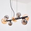 Chehalis Suspension, Boule lumineuse, Suspension Ambre, Fumé, 8 lumières