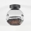 Ripoll Plafonnier, Boule lumineuse Chrome, Fumé, 1 lumière
