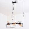 Chehalis Suspension, Boule lumineuse, Suspension Ambre, Clair, Fumé, 8 lumières