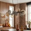 Chehalis Suspension, Boule lumineuse, Suspension Ambre, Fumé, 8 lumières