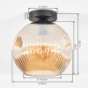 Ripoll Plafonnier, Boule lumineuse Ambre, 1 lumière
