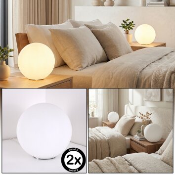 Cochuna Boule lumineuse, Lampe à poser Blanc, 1 lumière
