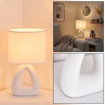 Garin Lampe à poser Blanc, 1 lumière