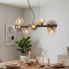Chehalis Suspension, Boule lumineuse, Suspension Ambre, Clair, Fumé, 8 lumières