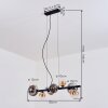 Chehalis Suspension, Boule lumineuse, Suspension Ambre, Clair, Fumé, 8 lumières