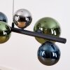 Chehalis Suspension, Boule lumineuse, Suspension Bleu, Chrome, Vert, Fumé, 8 lumières