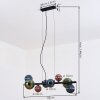 Chehalis Suspension, Boule lumineuse, Suspension Bleu, Vert, Cuivré, 8 lumières