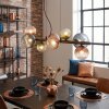 Chehalis Suspension, Boule lumineuse, Suspension Bleu, Vert, Clair, Cuivré, 8 lumières